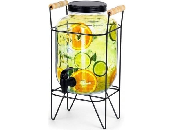 Vilde glasskål 5,5 l for drikke med kran og stativ 139601