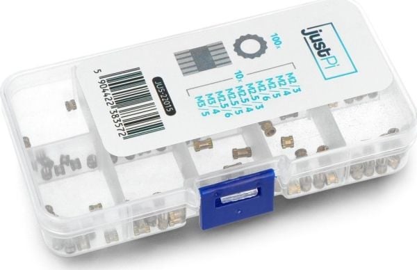 JustPi gänginsats – för 3D-print – olika storlekar – 100-pack