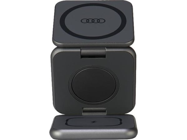 Audi kokoontaitettava induktiivinen laturi 3in1 harmaa/harmaa Big Logo AU-MWC3IN1-GT/D1-GY