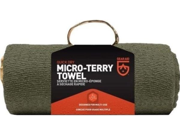 Gear Aid Micro Terry-handduk OD Green Large 69030