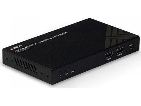 Lindy 38389, Mottaker, Koblet med ledninger (ikke trådløs), 150 m, Cat6, 3840 x 2160 piksler, 60 Hz