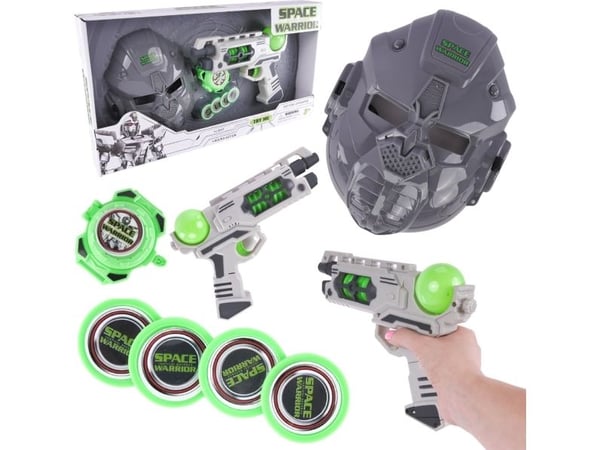 ProNice COSMIC MILITARY PISTOLI MASK LED SOUNDING LIGHT SWORD (Pistooli naamio)