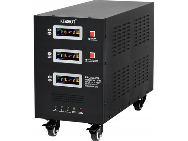 Kemot automatisk trefaset spenningsstabilisator KEMOT PROavr-20k