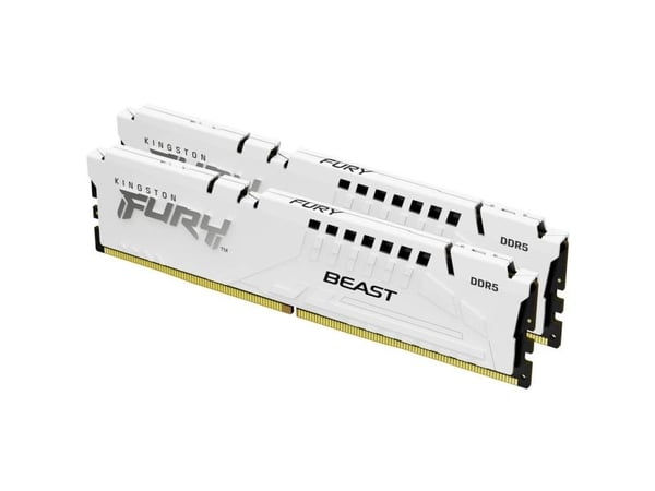 Kingston Technology FURY Beast 32 Gt 6000 MT/s DDR5 CL30 DIMM (2 kpl:n pakkaus) , valkoinen, EXPO, 32 GB, 2 x 16 GB, DDR5, 288-pin DIMM, Valkoinen