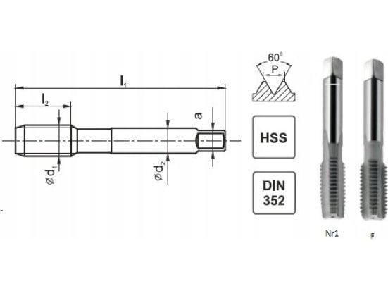 Fanar gjengeverktøy UNF 3/8-24 DIN-2181/2 (2B) HSS