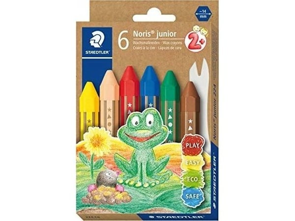 Voksfarver Staedtler Noris® Junior ass. farver - (6 stk.)