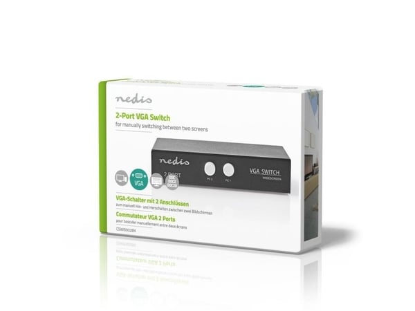 Nedis CSWI5902BK, VGA, Metall, Sort, 60 Hz, 2560 x 1600 (WQXGA), 500 MHz