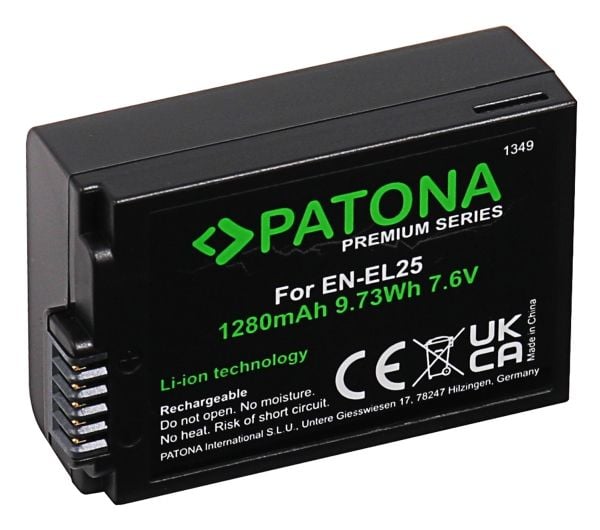 PATONA 1349, Nikon, 1280 mAh, 7,6 V, Lithium-Ion (Li-Ion)