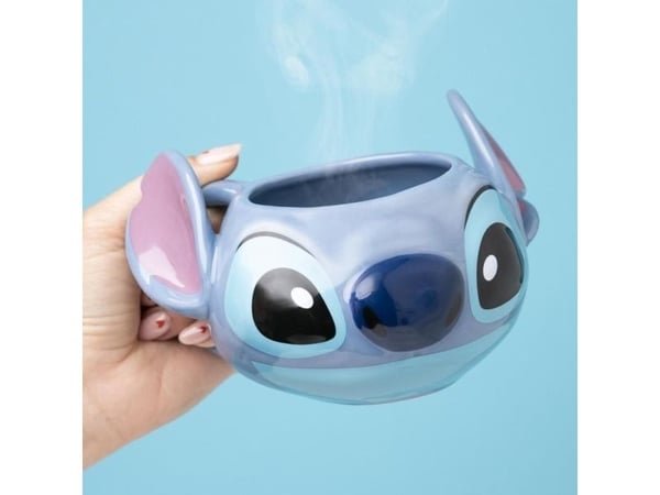 Paladone Stitch Shaped Mug, Single, 0,45 l, Mugg, Universal, Blå, Keramiska