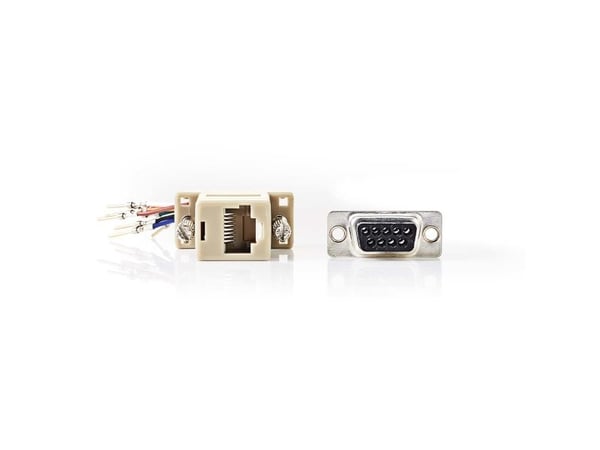 Nedis CCGB52821IV, Elfenben, DB-9, RJ-45, Hankjønn, Hunkjønn, Rett