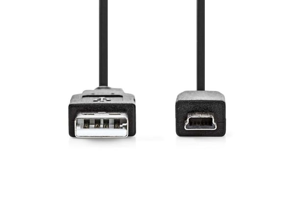 Nedis CCGL60300BK30, 3 m, USB A, Mini-USB B, USB 2.0, 0,48 Gbit/sek., Lajittelu