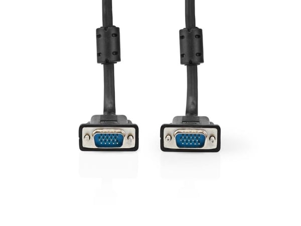 Nedis CCGL59000BK20, 2 m, VGA (D-Sub), VGA (D-Sub), Hankjønn, Hankjønn, Sort