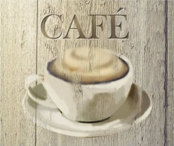 Wenko beskyttelsesglassplate CAFE til vegg - 50 x 60 cm