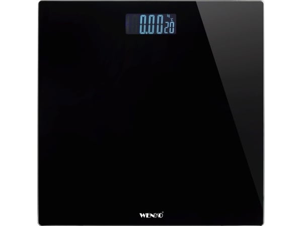 Wenko LED-kylpyhuoneen vaaka, 28 x 28 cm, musta, WENKO