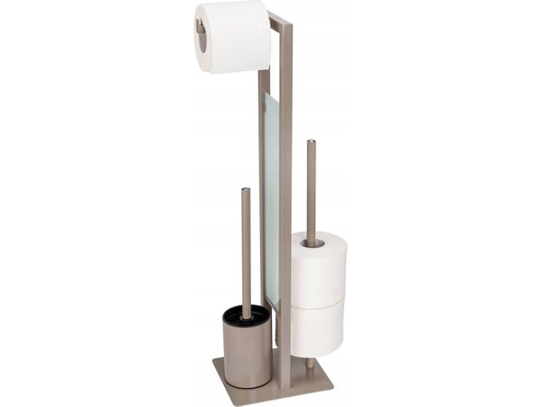 Wenko Toalettpapir og toalettbørsteholder RIVALTA, 3in1, WENKO