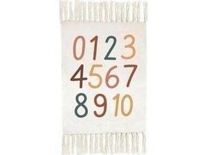Home Styling Collection Dywan dzieciecy Literki, numerki, z fredzlami, 60 x 90 cm