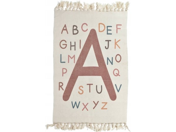 Home Styling Collection Dywan dzieciecy Literki, numerki, z fredzlami, 60 x 90 cm