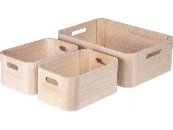 Home Styling Collection trälådor för organisering, 3 st