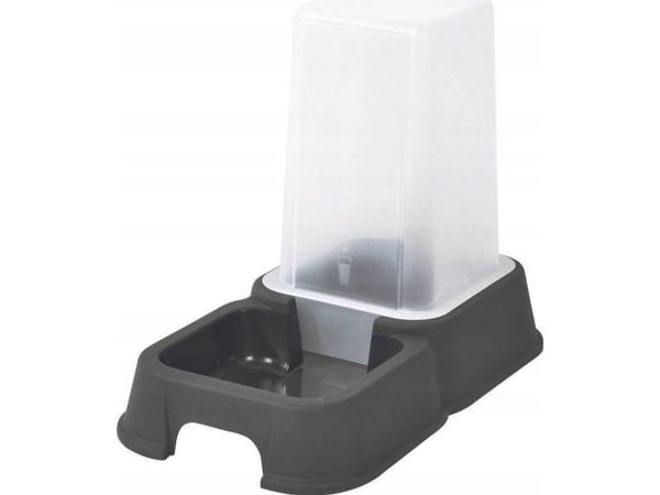 Homea Dispenser for tørrfôr og vann, 3,5 l, grå