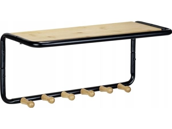 WENKO vegghylle med bambuskroker 58 x 26 x 26 cm Loft