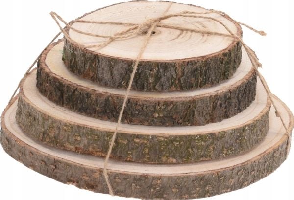 Home Styling Collection treunderlag til tallerkener NATURAL, sett med 4 stk.
