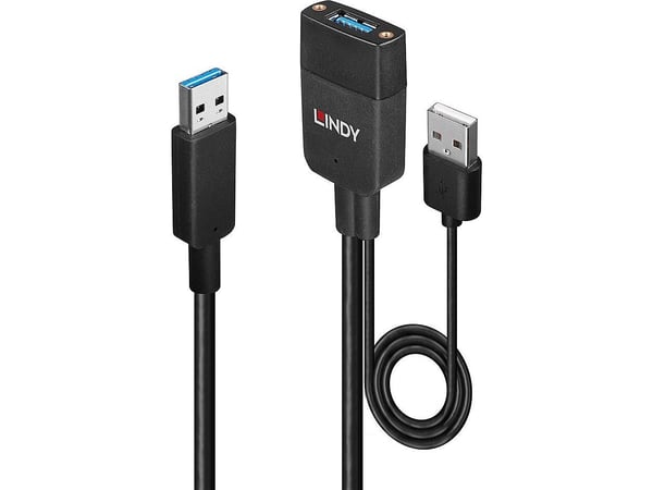Lindy 43357, USB 3.2 Gen 2 (3.1 Gen 2) Type-A, USB 3.2 Gen 2 (3.1 Gen 2) Type-A, 100 Mbit/s, Svart, Akrylonitril-butadien-styren (ABS), Rund kabel