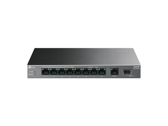 TP-Link LiteWave LS1210GP, Uhåndtert, Gigabit Ethernet (10/100/1000), Strøm over Ethernet (PoE)