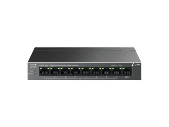 TP-Link LiteWave LS109P, Uhåndtert, Fast Ethernet (10/100), Strøm over Ethernet (PoE), Kan monteres på vegg