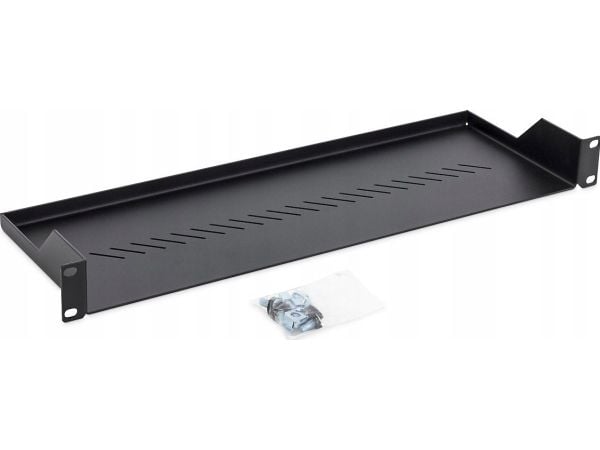 Triton 19“ Low profile shelf 1U 150mm 15.0kg, musta