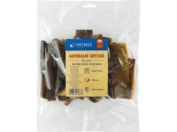 PETMEX Villisian nahka 15cm - Koiran herkku - 500g