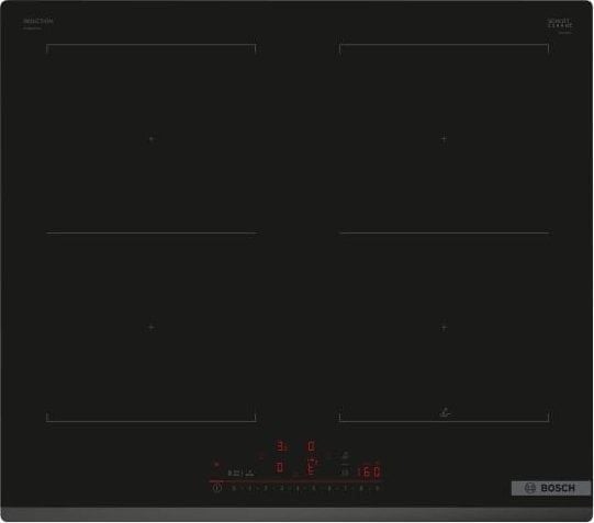 Bosch Serie | 6 PVQ631HC1E - Induksjonskomfyrtopp - 4 plater - Nisje - bredde: 56 cm - dybde: 49 cm - uten ramme, - fasett - svart