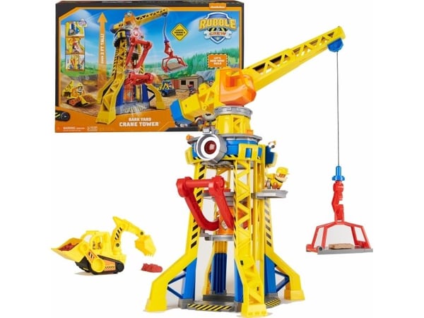Rubble &amp; Crew Bark Yard Crane Tower -nosturitornin leikkikalusto