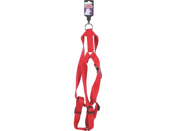 Zolux hundesele i nylonbånd 50/90cm 25 mm rød