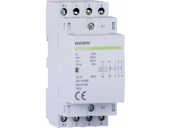 Noark asennuskontaktori 102412 Ex9CH25 40 230V 50/60Hz