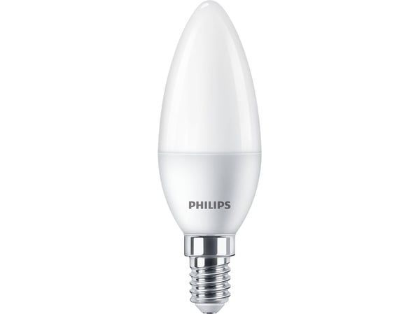 Philips - LED-lyspære - form: B35 - mattslipt finish - E14 - 4.9 W (ekvivalent 40 W) - klasse F - varmt hvitt lys - 2700 K (en pakke 3)