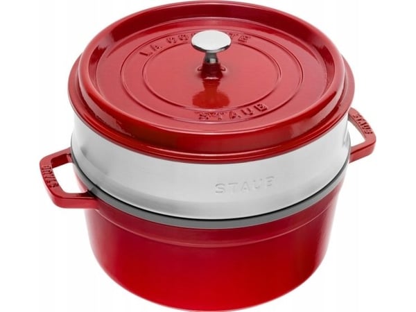 Staub valurautainen pyöreä kattila 3,8 ltr punainen