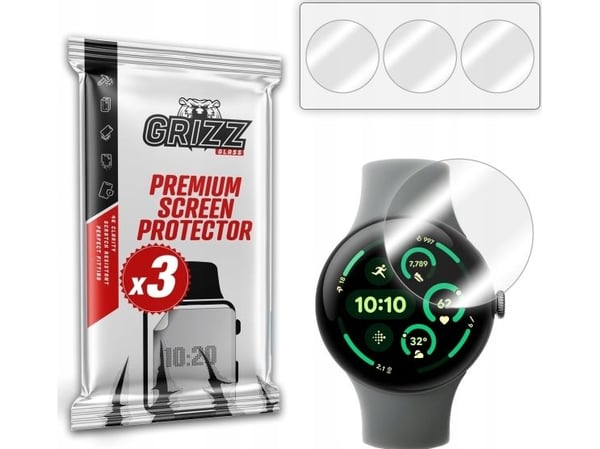 GrizzGlass hydrogelfilm GrizzGlass Hydrofilm til Google Pixel Watch 3 45 mm