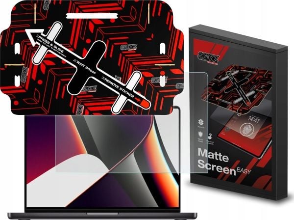 GrizzGlass skjermfilter GrizzGlass matt skjermbeskyttelse MatteScreen Easy for Apple MacBook Pro 14" 2021