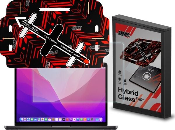 Skjermfilter GrizzGlass HybridGlass Easy til Apple MacBook Pro 13" 2022
