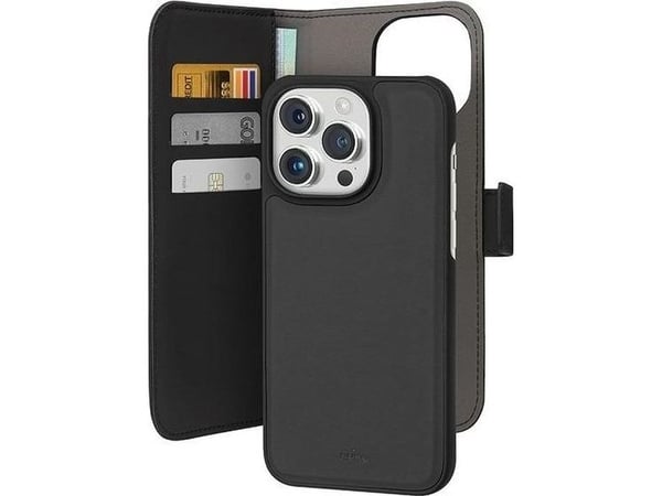 PURO PUIPC15P67BOOKC3BLK, Lommebok-etui, Apple, iPhone 15 Pro Max, 17 cm (6.7"), Svart