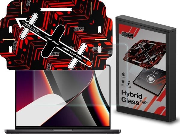 GrizzGlass HybridGlass Easy skjermfilter til Apple MacBook Pro 14" 2021
