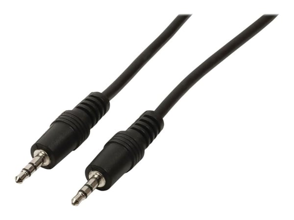 Nedis - Lydkabel - mini-phone stereo 3.5 mm hann til mini-phone stereo 3.5 mm hann - 2 m - svart - rund Nedis - Lydkabel - mini-phone stereo 3.5 mm hann til mini-phone stereo 3.5 mm hann - 2 m - svart - rund