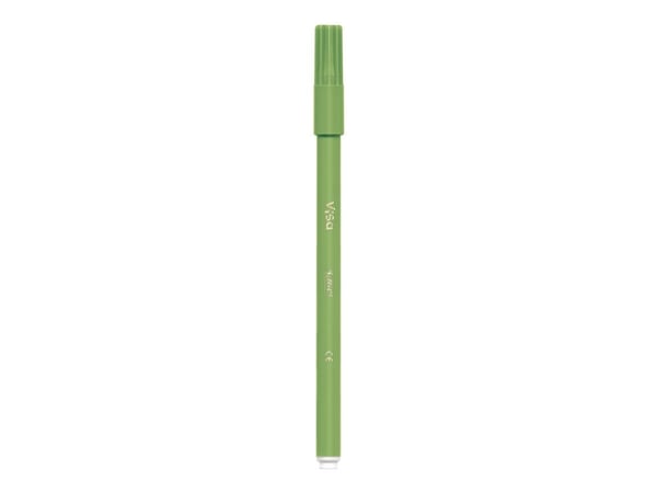 BIC KiDS Visa - Fiberspetspenna - icke-permanent - blandfärger - vattenbaserat bläck - 0.9 mm - fin (paket om 18)