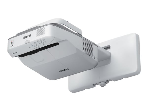 Epson EB-685W - 3 LCD-projektor - 3500 lumen (hvit) - 3500 lumen (farge) - WXGA (1280 x 800) - 16:10 - 720p - LAN - grå, hvit
