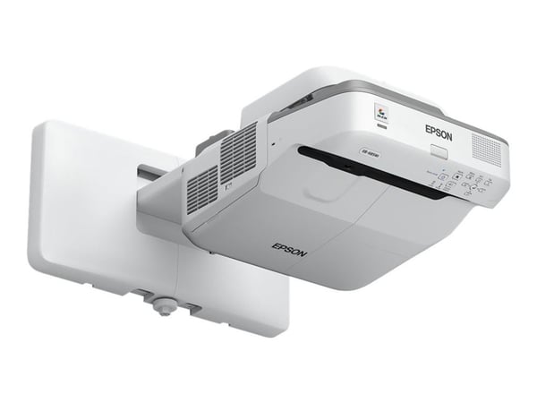 Epson EB-685W - 3 LCD-projektor - 3500 lumen (hvit) - 3500 lumen (farge) - WXGA (1280 x 800) - 16:10 - 720p - LAN - grå, hvit