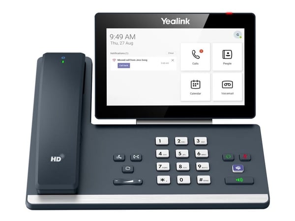 Yealink MP58-WH E2 - VoIP-telefon - med Bluetooth-grensesnitt med anrops-ID/samtale venter - SIP - klassisk grå