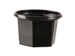Dressingbæger Catersource 75 ml Ø68x43 mm APET Sort,96 stk/pk