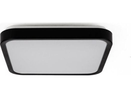 V-TAC taklampe VT-8630B 48W LED kvadrat 42x42 cm IP44 svart 3000K 5160 lm