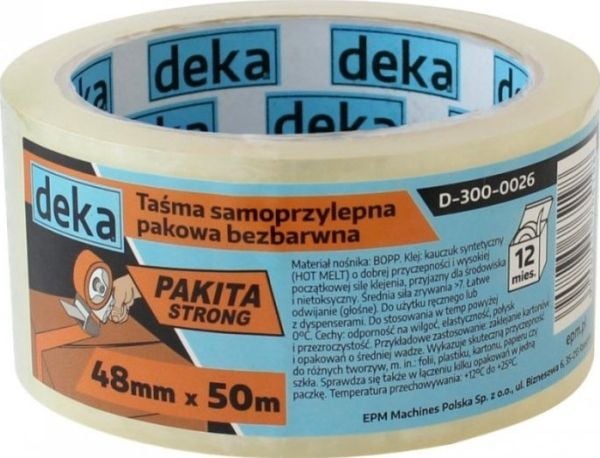 DECA-PAKKAUS TEETÄ ILMAN VÄRIÄ VAHVA 48MM * 50M