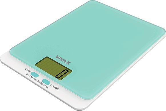 Vivax KS-502T, Elektronisk kjøkkenvekt, 5 kg, Turkis, LCD, CR2032, Lithium